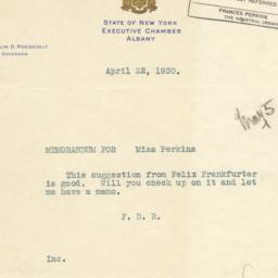 Memorandum for Frances Perk...