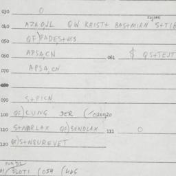 Eastern questionnaire, answ...