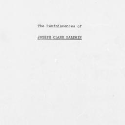 Reminiscences of Joseph Cla...
