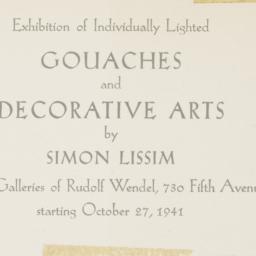 Notice of an exhibition of ...