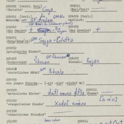 Western questionnaire, answ...