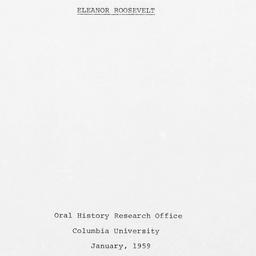 Reminiscences of Eleanor Ro...