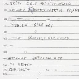 Eastern questionnaire, answ...