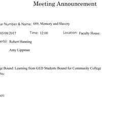 Announcements, 2017-02-01. ...