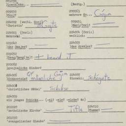 Western questionnaire, answ...