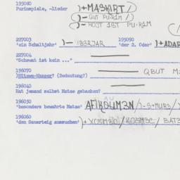 Western questionnaire, answ...