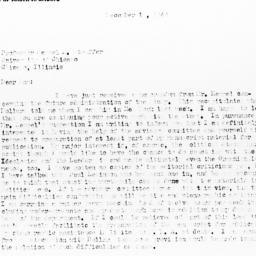 Letter from Ralph J. Bunche...