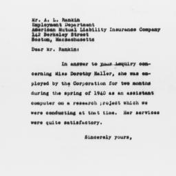 Letter from Charles Dollard...