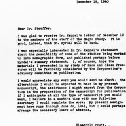 Letter from Arthur Raper to...
