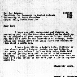 Letter from Samuel A. Stouf...