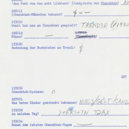 Western questionnaire, answ...