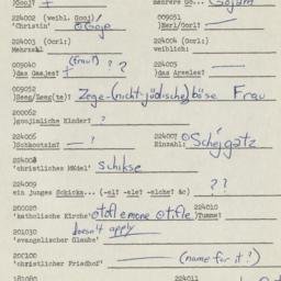 Western questionnaire, answ...
