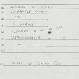 Eastern questionnaire, answ...