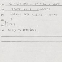 Eastern questionnaire, answ...