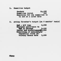 Carnegie-Myrdal Study Budge...