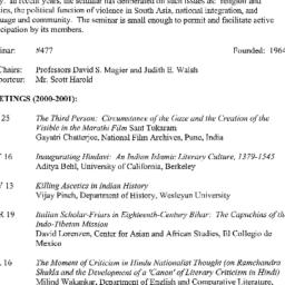 Schedules, South Asia, semi...