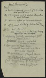 Gov't Ownership, undated : autograph manuscript notes