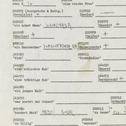 Western questionnaire, answ...