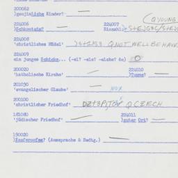 Western questionnaire, answ...
