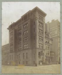 S.E. cor - 5th Ave and 42nd St. New York, N.Y. Destroyed about 1910. [American Safe Deposit Company and Columbia Bank Building]