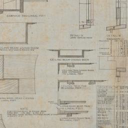 Millwork details, sash sche...