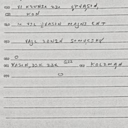 Eastern questionnaire, answ...