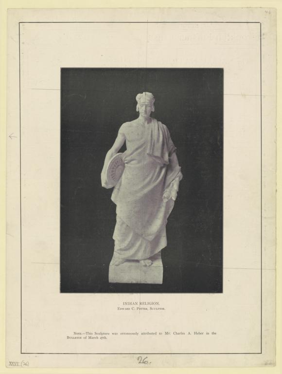 Indian religion. Edward C. Potter, sculptor. Note--This Sculpture was erroneously attributed to Mr. Charles A. Heber in the Bulletin of March 27th