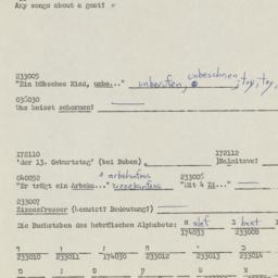 Western questionnaire, answ...