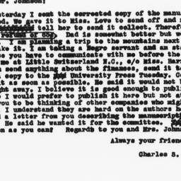 Letter from Charles S. Magn...