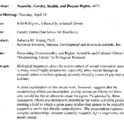 Announcements, 2001-04-19. ...