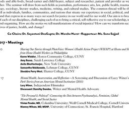 Schedules, Narrative, Healt...