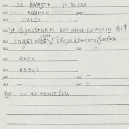 Eastern questionnaire, answ...