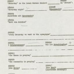 Eastern questionnaire, answ...