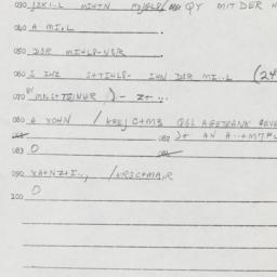 Eastern questionnaire, answ...