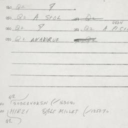 Eastern questionnaire, answ...