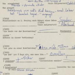 Western questionnaire, answ...