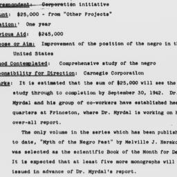 Carnegie-Myrdal Study, Gene...