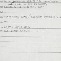 Eastern questionnaire, answ...