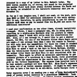 Letter from Arthur Raper to...