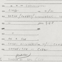 Eastern questionnaire, answ...