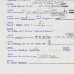 Western questionnaire, answ...