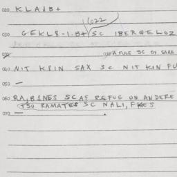 Eastern questionnaire, answ...