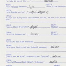 Western questionnaire, answ...