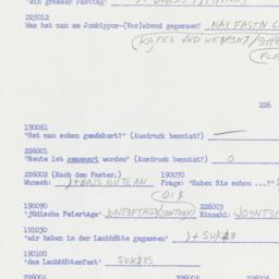Western questionnaire, answ...