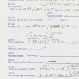 Western questionnaire, answ...