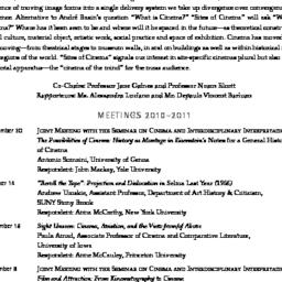 Schedules, Sites of Cinema,...