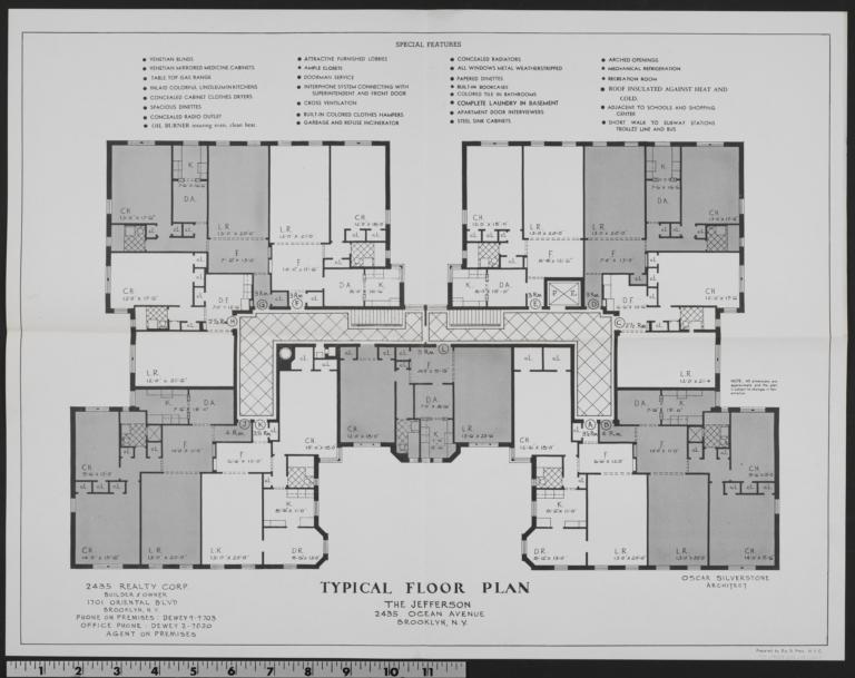 Jefferson, 2435 Ocean Avenue, Typical Floor Plan The New