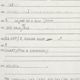 Eastern questionnaire, answ...