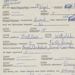 Western questionnaire, answ...