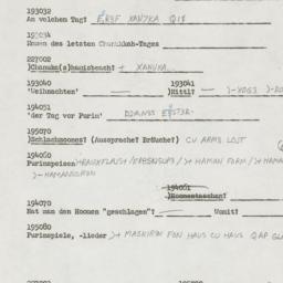 Western questionnaire, answ...